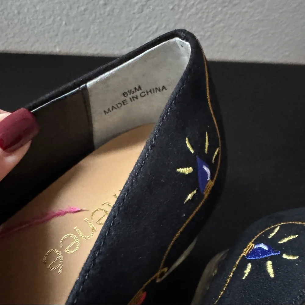NWT J. Renee Noelsteps Holiday Suede Embroidered Pumps Sz 6,5 - Picture 10 of 12